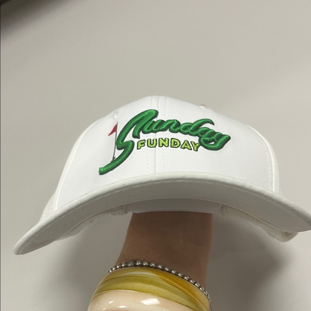 Sunday Swagger NEW Sunday Funday White & Green golf hat OS - Picture 10 of 15